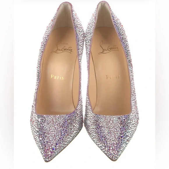 Christian Louboutin So Kate Swarovski Elegant purple  Stiletto Heels pumps - Picture 4 of 14